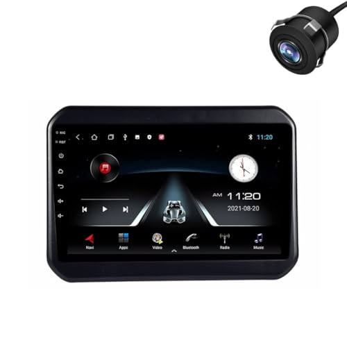 Image of Modorwy Original QLED 9 inch Zlink Car Android Stereo | OS 13 | 2GB+32GB | Display Support Car Play & Android Auto | incl. AHD Rear Camera & Frame Compatible with Maruti Ignis - 1 Year Warranty