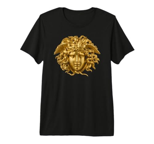 Medusa Head Snake Hair Greek Mythology Monster Premium T-Shirt