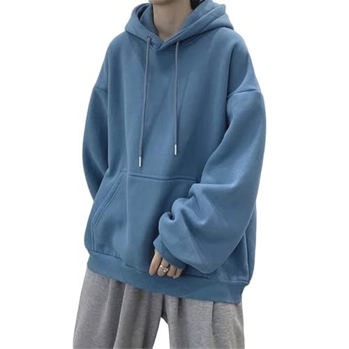Sweat à capuche bleu ample et chaud pour le confort d'hiver