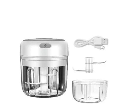 �j���j�N�Ԃ��� 100/250mL �~�j�d�C�K�[���b�N�`���b�p�[��؃`�����W���W���[�}�b�V���[�}�V������ USB �[�d�u�����_�[�L�b�`��(White-set)