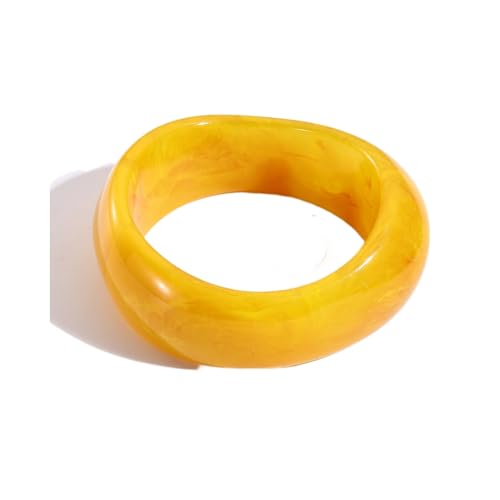 Image of Colorful Resin Bangle Bracelet For Women Irregular Wide Chunky Geometric Bracelet Fashion Charm Accessories Jewelry Birthday Holiday Gifts