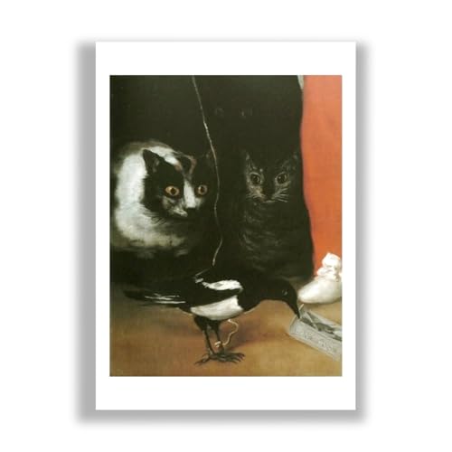 Impression d'art mat d'archivage Francisco de Goya Chats et Pie grand format