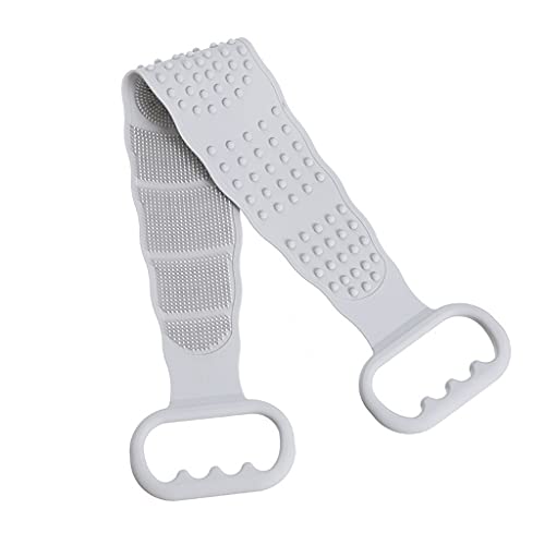 Silicone Body Back Scrubber for Shower，Lengthen Exfoliating Bath Body Brush with Handle, Deep Clean and Skin Massage Suitable for All Skin Types