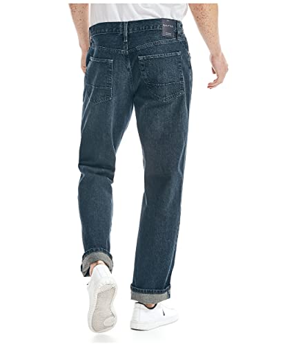 ▷ Nautica Pantalones de mezclilla para hombre, de ajuste holgado, c