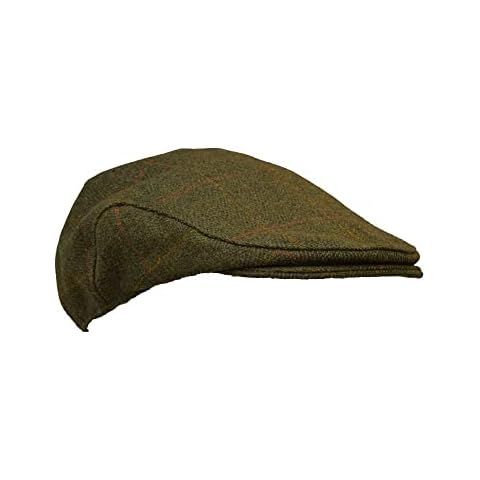 WALKER AND HAWKES - Derby Tweed Cambridge Flat Cap - Dark Sage - M Cover