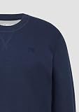 s.Oliver Crew bluza z dekoltem z mieszanki bawełny z wyszywanym logo, głęboki niebieski, L