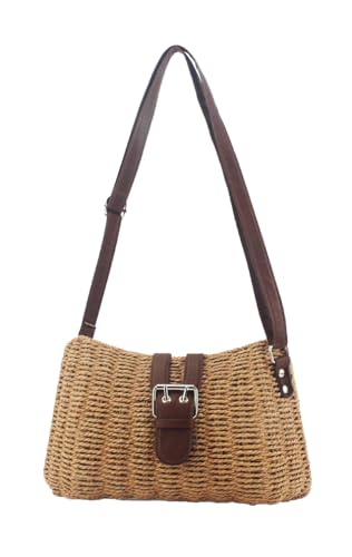 Image of Classic Hobo Bags for Women Fashion Crossbody Bags for Women Straw Beach Bag Shoulder Bag Handbag Summer Holiday 2024