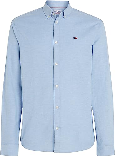 Tommy Jeans Herren Tjm Slim Stretch Oxford Shirt Dm0dm09594 Langarmhemden Gewebte Oberteile, Blau (Perfume Blue), S EU – Ansicht 5