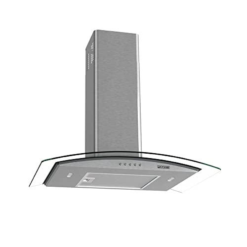 COIFA DE PAREDE 70CM VIDRO CURVO CLEAN FOGATTI KROMANOX 220V