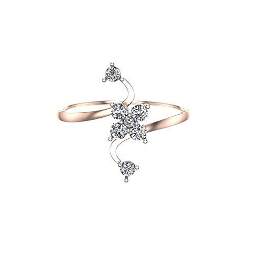 Image of DISHIS 14K /18K Rose Gold Diamond BIS Hallmarked Ring for Women