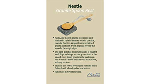 Granite Utensil Rest With Wooden Spoon Included. Holds Most Kitchen Utensils, Heat-Resistant, Bpa-Free Spoon Rest & Holder For Ladles, Tongs & More - Use On Stove Top, Counter, Dining Room Table #TOP2