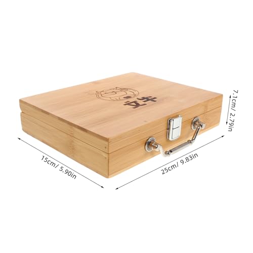 Caja de madera con bisagras y cierre 9" x 7" miniatura 2