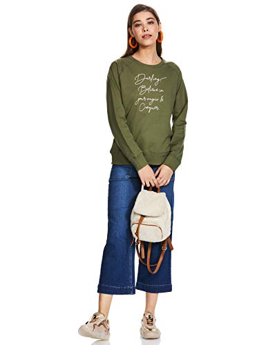 Image of Amazon Brand - Symbol Women's Cotton Blend Round Neck Regular Fit Sweatshirt (Pullover)
