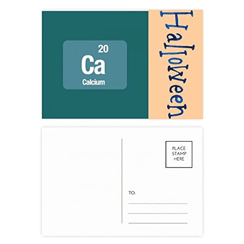Cartes postales d'Halloween science chimie Ca Calcium lot de 20 correspondance papeterie automne