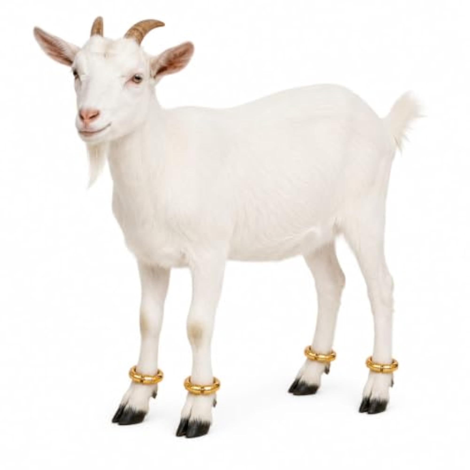 Pack of 4 Brass Goat Anklets for Livestock