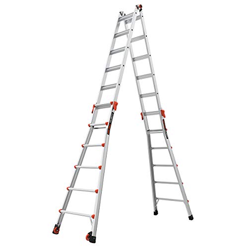 Little Giant Ladders, Velocity with Wheels, M26, 26 Ft, Multi-Position Ladder, Aluminum, Type 1A, 300 lbs weight rating, (15426-001)