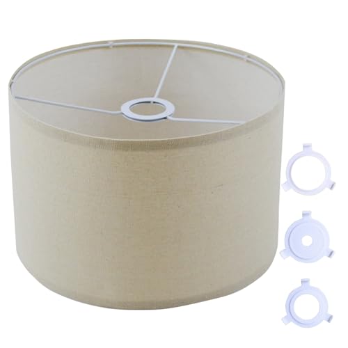 Paralume in tessuto, beige, per lampada da tavolo, lampada da