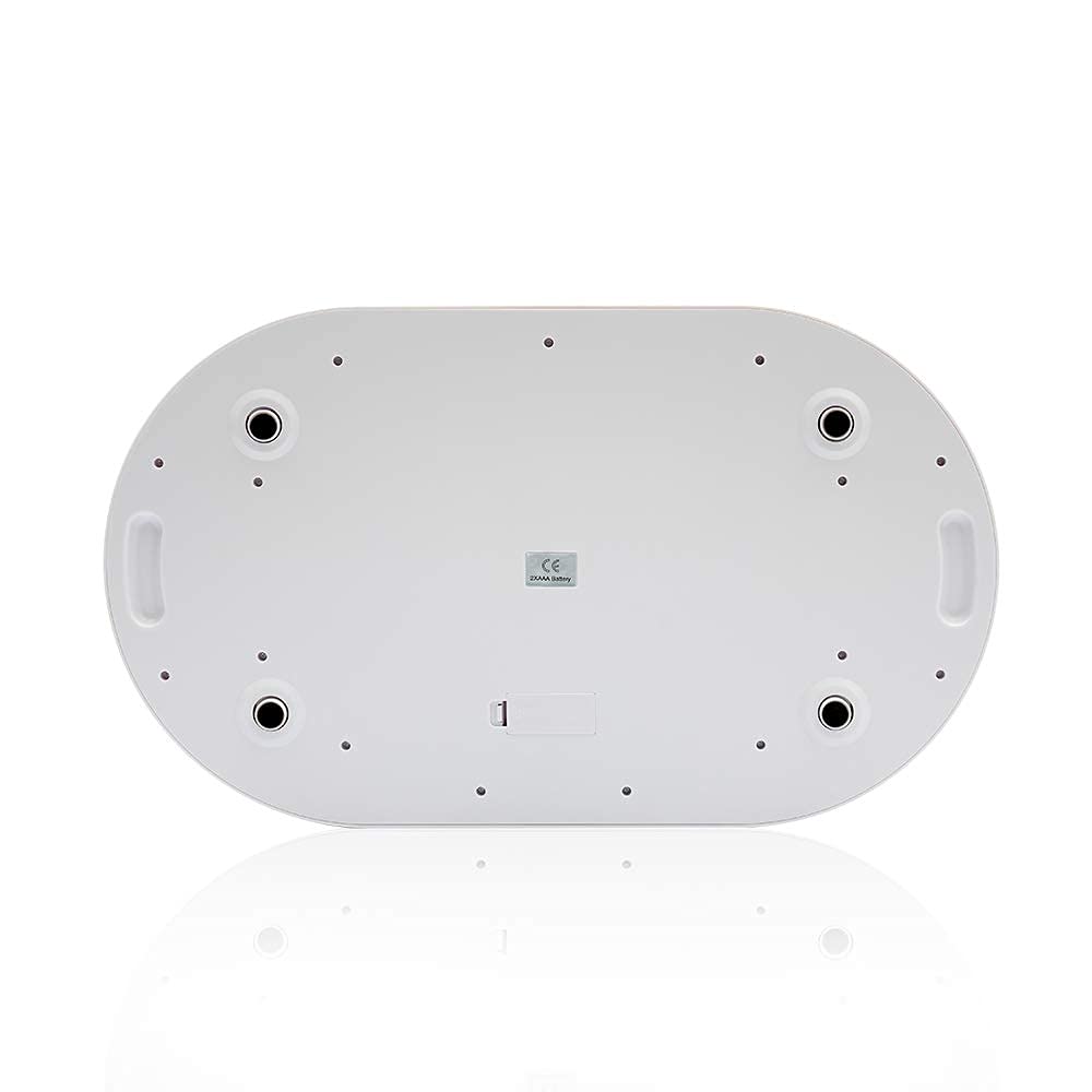 Bilancia pesaneonati bilancia digitale bilancia per allattamento bilancia per animali, per neonati fino a 20 kg con display LCD, funzione tara, spegnimento automatico, bianca (55 cm x 32 cm x 3 cm)