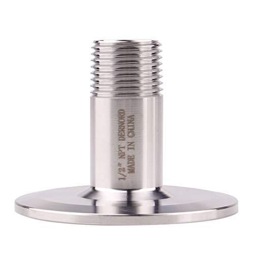 DERNORD Sanitary Male Threaded Pipe Fitting to 2 INCH (OD 64mm Ferrule) TRI CLAMP (Pipe Size: 1/2" NPT （2 Inch Tri clamp）)