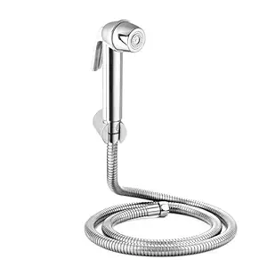 WATERMAN Fantasy Health Faucet (ABS Material) with 1-1.25 Mtr. Stainless Steel Expandable Hose Pipe and Hook Jet Spray for Toilet Bidet Sprayer Health Faucet for Toilet Gun Handheld Faucet Toilet