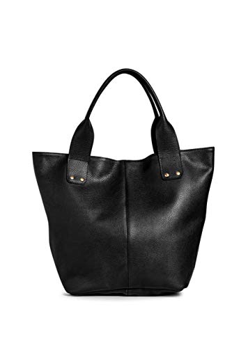 Bolsa feminina de ombro estilo saco em legitimo couro bovino tipo floater 01 (Bolsa-01 Couro Floter Preto)