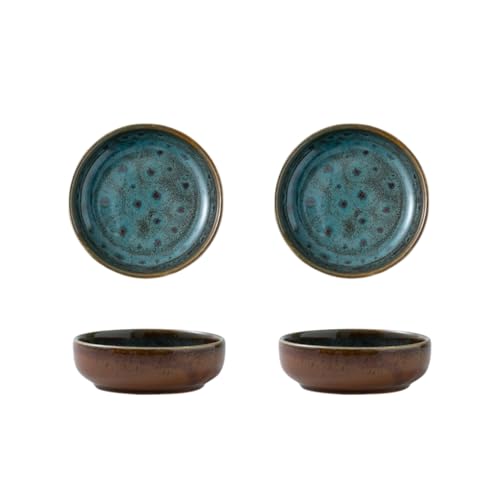 4 Stück Dipschalen Set,Keramik Kleine Schüsseln,Keramik Dip Schälchen Sind Langlebig,Dip Schalen Set