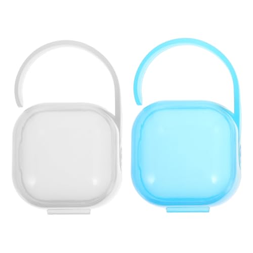 SUPVOX Baby Pacifier Holder Case 2 Pack Travel Size Pp Material Lightweight Portable Safe for Baby