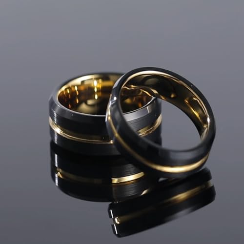 Tungsten Wedding Bands for Men and Women, Beveled Edges Comfort Fit with 'I Love You' Engraving, Multiple Colors and Sizes4