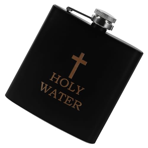 Frasco Sagrado De Acero Inoxidable Para Fugas De Alcohol: Frasco Con Diseño De Cruz Para Acampar