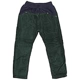 Sotala Kinder Thermohose Jungen Cordhose Kordhose Kinderhose Hose mit Fleece Winterhose 116 Grün