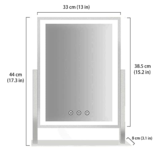 Hollywood Vanity Mirror with Lights for Makeup - 3 Color Modes, 5X Magnification Mirror