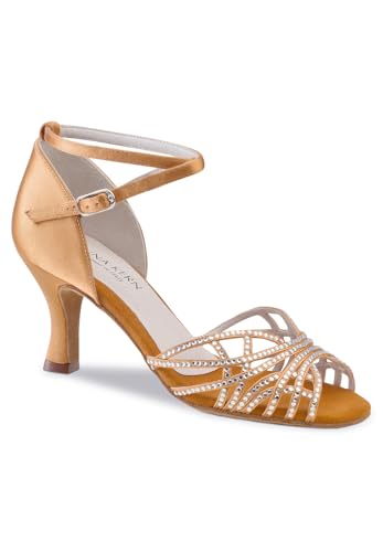 Anna Kern Dorette Crystallized Latin Dance Shoes 700-60 (UK Size) (Bronce Satin, Adult, Women, 4.5, Numeric, US Footwear Size System, Medium)