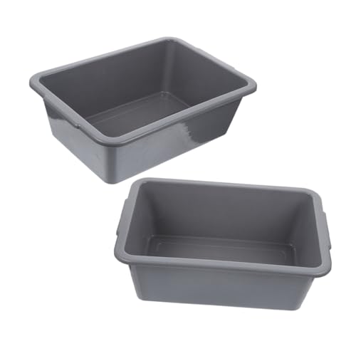 UTHCLO 2 piezas Cesta Plástica Rectangular Resistente para Almacenamiento Multifuncional Caja Apilable para Cocina y Comercios de Unidades para Restaurantes y Hogar