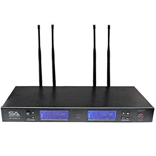 Seismic Audio - Sa-U2Lv3-2 - 2 Channel Uhf Wireless Microphone System With 2 Headset Microphones, Adjustable Frequencies - Pa Dj Wireless Mics #TOP5
