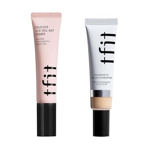 TFIT Makeup Duo - Delicate Silk Veil Art Primer + Radiance Fit Serum Foundation Cover