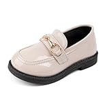 ohsofy Girls Oxford Flats Dress Shoes Casual Penny Loafers Comfort Non-Slip Sole Wedding Party School Uniform (Toddler/Little Kid)