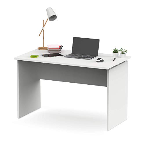 MUEBLES PITARCH | Mesa Despacho, Oficina, Escritorio, Mesa de Ordenador o Estudio, Blanca, 76x120x68cm (Alto x Ancho x Fondo) Moderna Modelo Teide