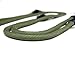 Leisegrün Verstellbare Hundeleine 3m - Robuste Nylon Doppelleine für mittelgroße bis große Hunde, 200kg Zugkraft, 2 Karabiner - Olivgrün