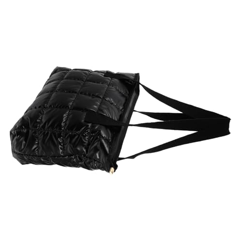 ibasenice Sac à Main Bandoulière Femme Capacité Spacieuse Sac Fourre-tout Cosmétique Pratique Seau Épaule Noir Doux et Confortable Rangement Organisé Au Quotidien