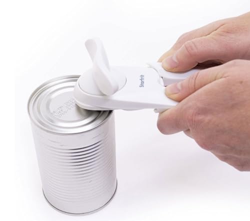 Starfrit Little Beaver Can Opener - Safe - Holds and Leaves No Sharp Edges on Lid - Comfort Grip - 3 Year Warranty - White - Image 3
