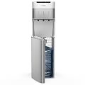 WATICE Self-Cleaning Bottom Loading Water Cooler Water Dispenser for 3 or 5 Gallon Bottles - Hot, Room & Cold Water, Child-Safety Lock, for Home/Kitchen/Office (Silvery)
