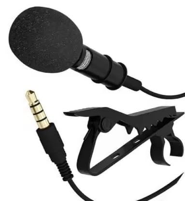 Metal Professional Collar Mic, Voice Recording Filter Microphone for Singing, YouTube, DSLR Camera, Smartphones_M09