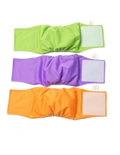 PETTING IS CARING Dog Diapers Male - Reusable Dog Belly Bands for Male Dogs, Pack of 3 - Males Dog Diapers, Puppy Diapers Male, Belly Bands for Dogs - Durable & Comfortable Design