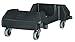 Rubbermaid Commercial Products Slim Jim Container Trash Can Trolley/Dolly with Wheels, Black, Easy Transport/Maneuverability of 16/23 Gallon Slim Jim Containers/Recycling, Resin