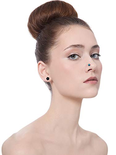 Hicarer 30 Pcs Stainless Steel Lip Studs Labret Lip Rings Cartilage Tragus Piercing Jewelry for Women Party Wear or Clothes Matching 16 g