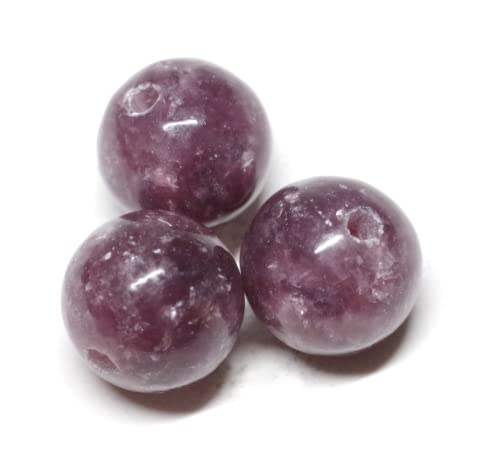 [shylph - シルフ] レピドライト ビーズ 8mm (1粒) 濃紫 モザンビーク産 粒売り ばら売り ハンドメイド 天然石