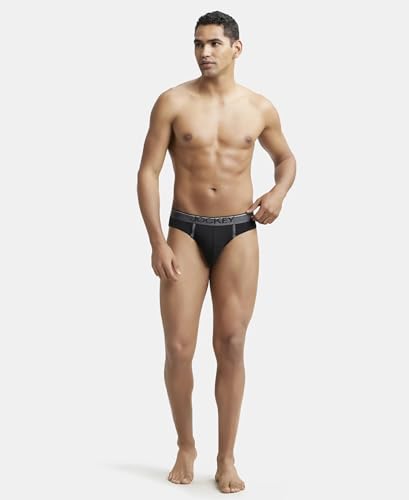Image of Jockey 8044 Men's Super Combed Cotton Rib Solid Brief with Ultrasoft Waistband