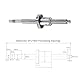 QUARKZMAN BallScrew SFU1605 (Durchmesser 16mm, Steigung 5mm, Länge 220mm) mit Kugelumlaufspindel-Mutter Ball Screw Kit Standard-Endbearbeitung für BK/BF12 CNC-Maschinenteile