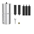 Waterdrop 1.5 Gallon Countertop Water Filtration System, NSF/ANSI 42&372 Certified Black Carbon Elements, Reduce Lead and Up to 99% Chlorine, for Home, Travel, Camping, Off-Grid