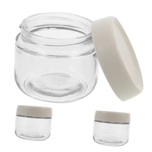 Holibanna 3 Piezas Bote de Almacenamiento de Vidrio Hermético para Miel Frascos Transparentes Almacenamiento de Secos y Especias